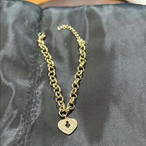 Gold Heart Charm Bracelet